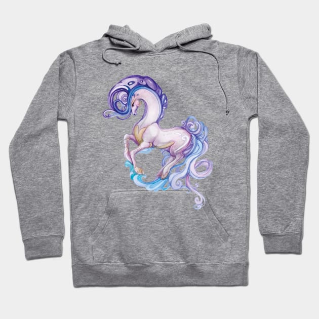 Fairy Pony, Watercolor drawing Hoodie by Yulla